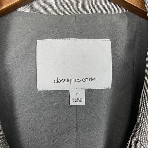 Classiques Entier | Gray & Black Blend Single Button Blazer Jacket - Picture 8 of 10